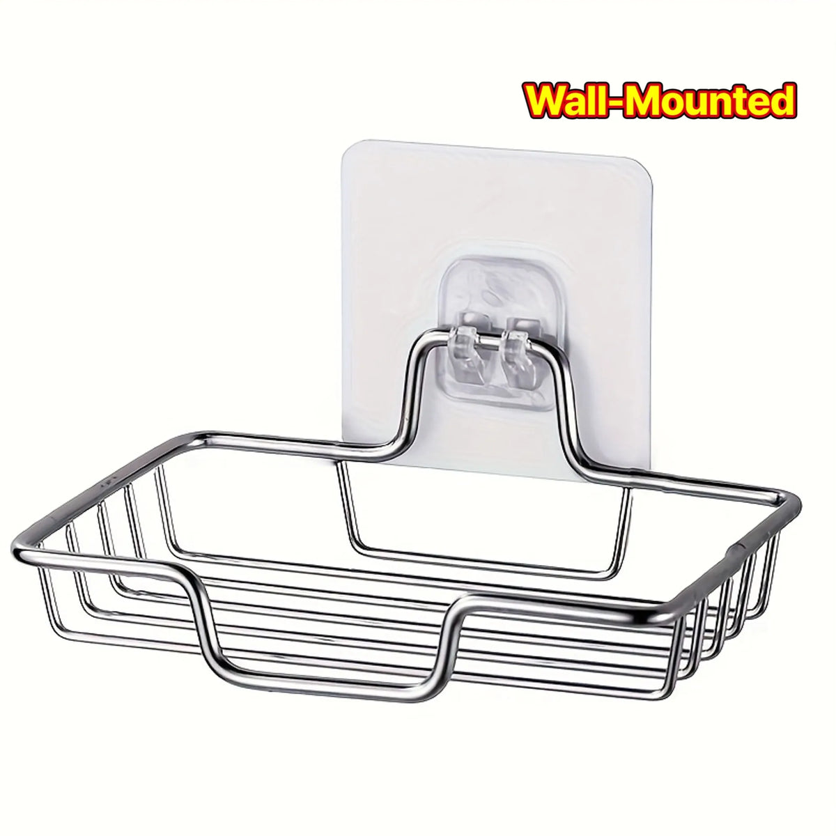 Stainless Steel Wall-Mounted Soap Dish with Drainage, Rust-Proof Wall-Mounted Soap Dish PLUSH