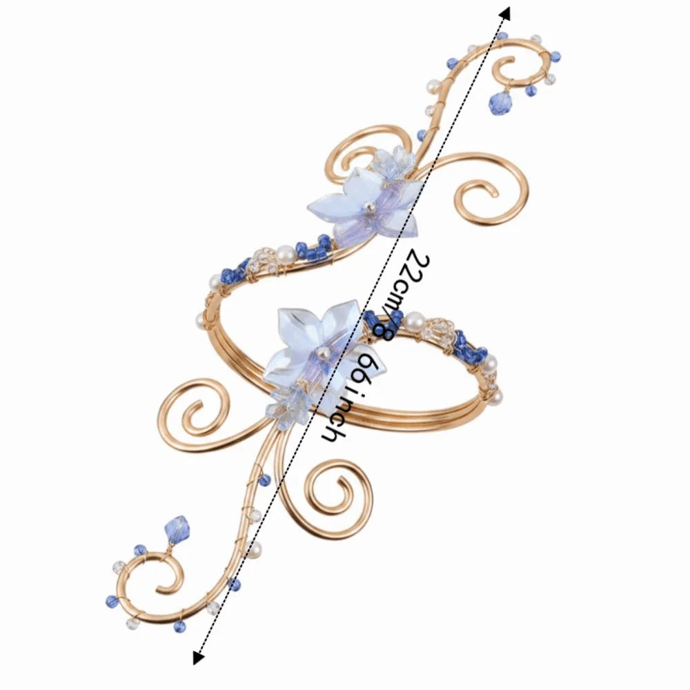 Vintage Hollow Iris Flower Arm Cuff Bracelet | Gold & Silver Arm Cuff Bracelet PLUSH