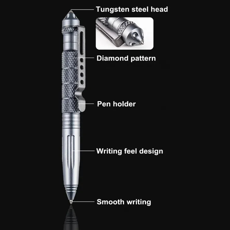 Tactical Pen Glass Breaker – Aluminum Alloy Survival EDC Tool Tactical Survival Pen PLUSH