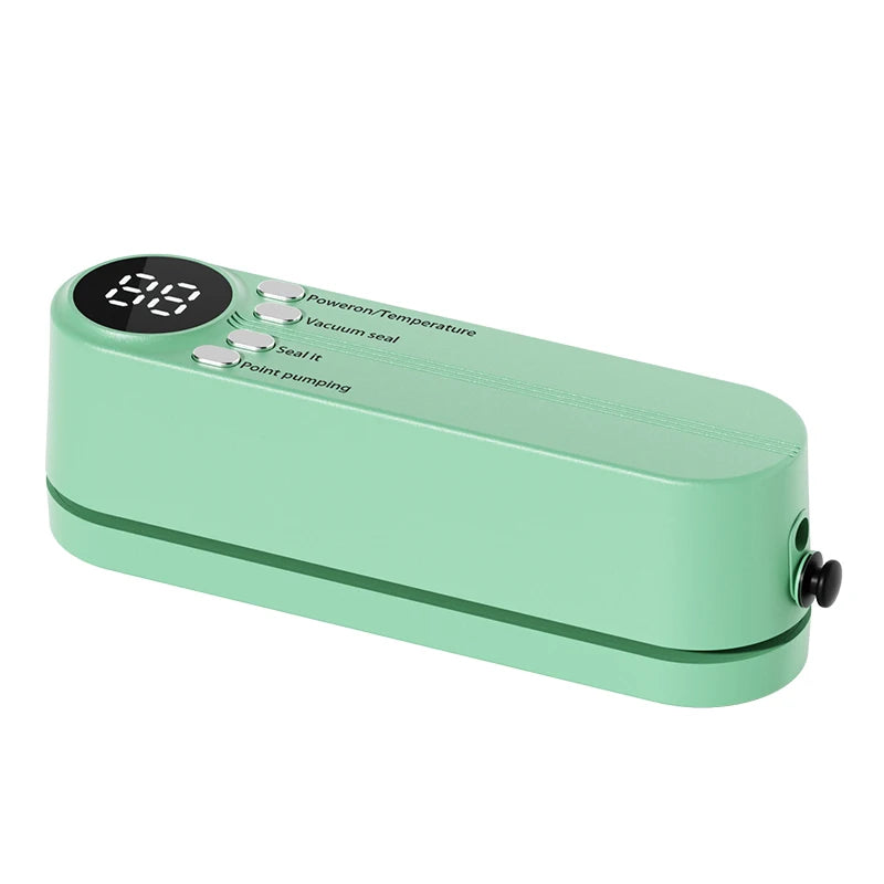 Mini Wireless Rechargeable Vacuum Food Sealer Machine Vacuum Food Sealer PLUSH Green