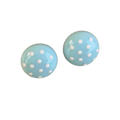 French Polka Dot Flower Stud Earrings – Minimalist Women Stud Earrings PLUSH Style F