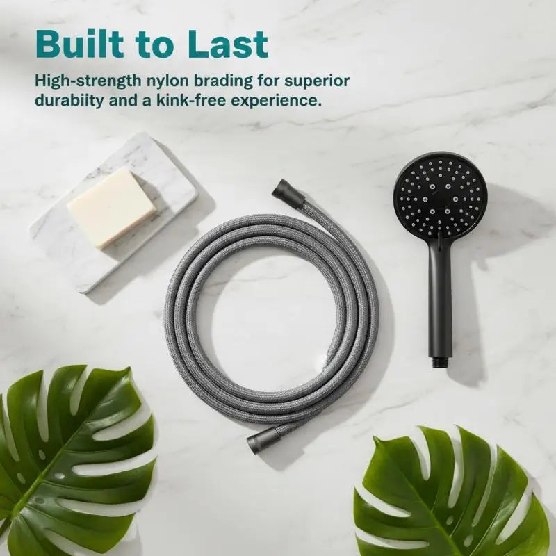 Reinforced High-Pressure Shower Hose 59" Anti-Kink Universal Fit Shower Hose PLUSH