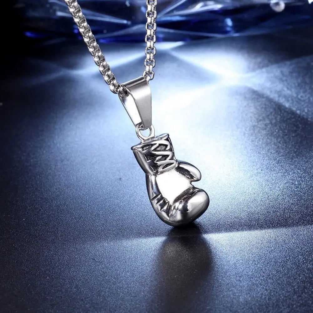 Boxing Glove Pendant Necklace – Men's Korean Style Chain Men's Pendant Necklace PLUSH