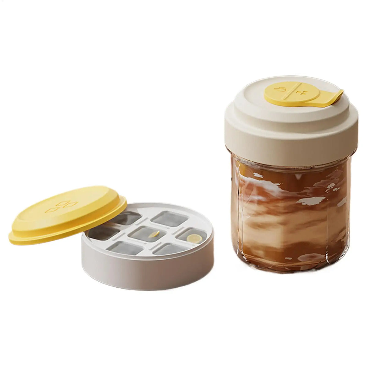 2-in-1 Ice Making Bottle & Cold Brew Coffee Mug 400ml Ice Making Bottle PLUSH