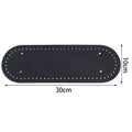 PU Leather Bag Base with Rivets – DIY Handbag Bottom Pad Bag Making Accessory PLUSH black 10X30cm
