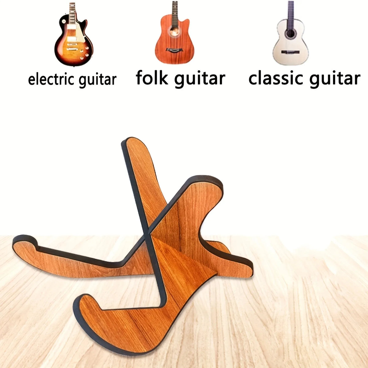 Wooden X-Type Guitar Stand – Padded Universal Holder Guitar Stand PLUSH