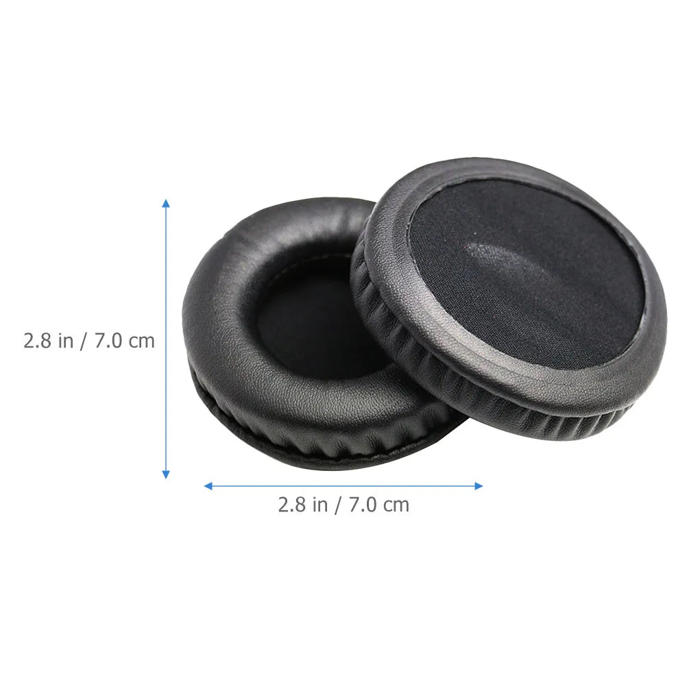 Foxnovo Memory Foam Headphone Ear Pads – Protein Leather 1 Pair Headphone Ear Pads PLUSH Black