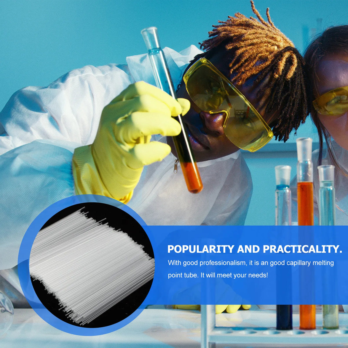 500pcs Glass Capillary Melting Point Tubes – Heat Resistant Lab Lab Capillary Tubes PLUSH
