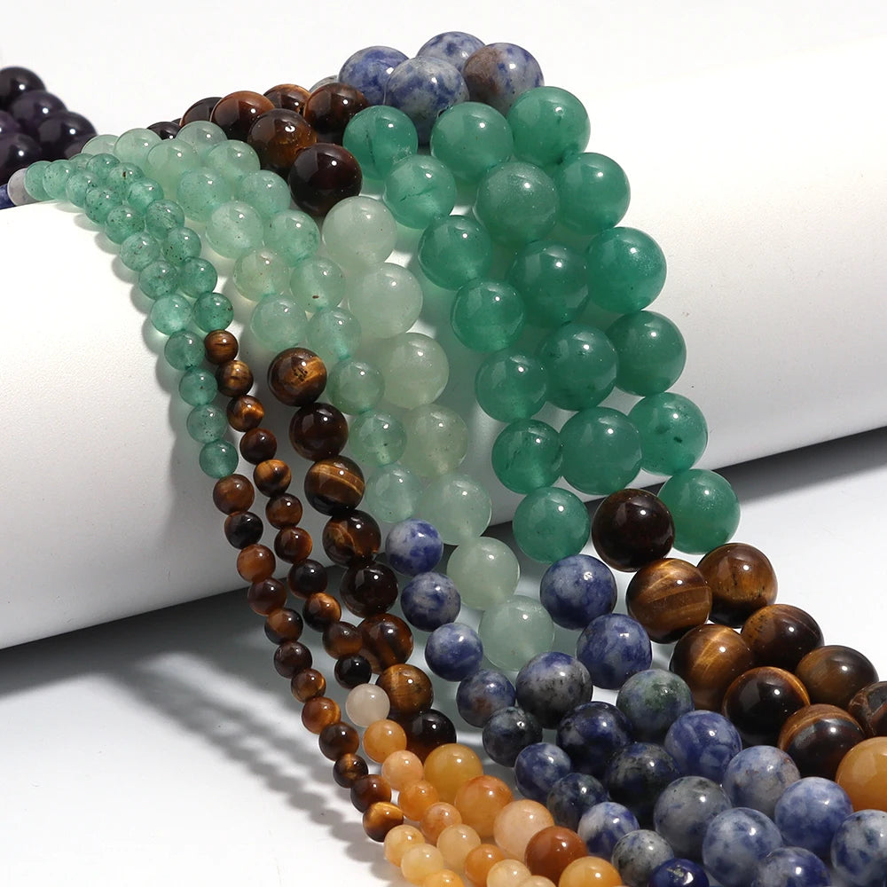 Seven Chakra Mixed Natural Stone Spacer Beads | DIY Jewelry Natural Stone Beads PLUSH