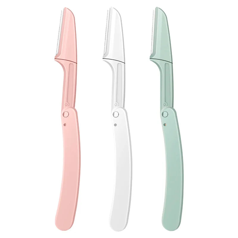 Folding Face Razor & Eyebrow Trimmer for Women – 1pc Eyebrow Trimmer Razor PLUSH