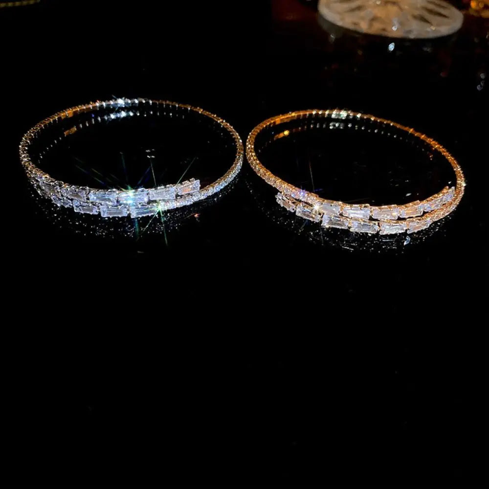 Rhinestone Stainless Steel Cuff Bangle Bracelet for Women Cuff Bangle Bracelet PLUSH