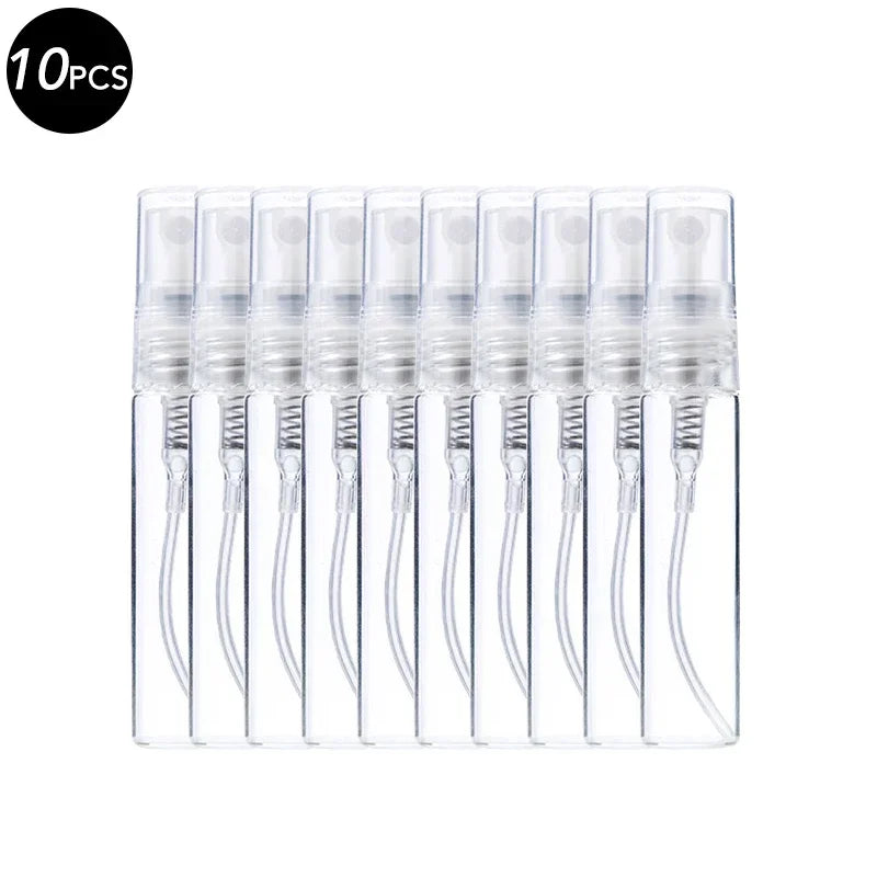 Mini Clear Glass Perfume Vials 3ml 5ml 10ml | 5 & 10 Pack Glass Perfume Vials PLUSH 10pcs 5ml