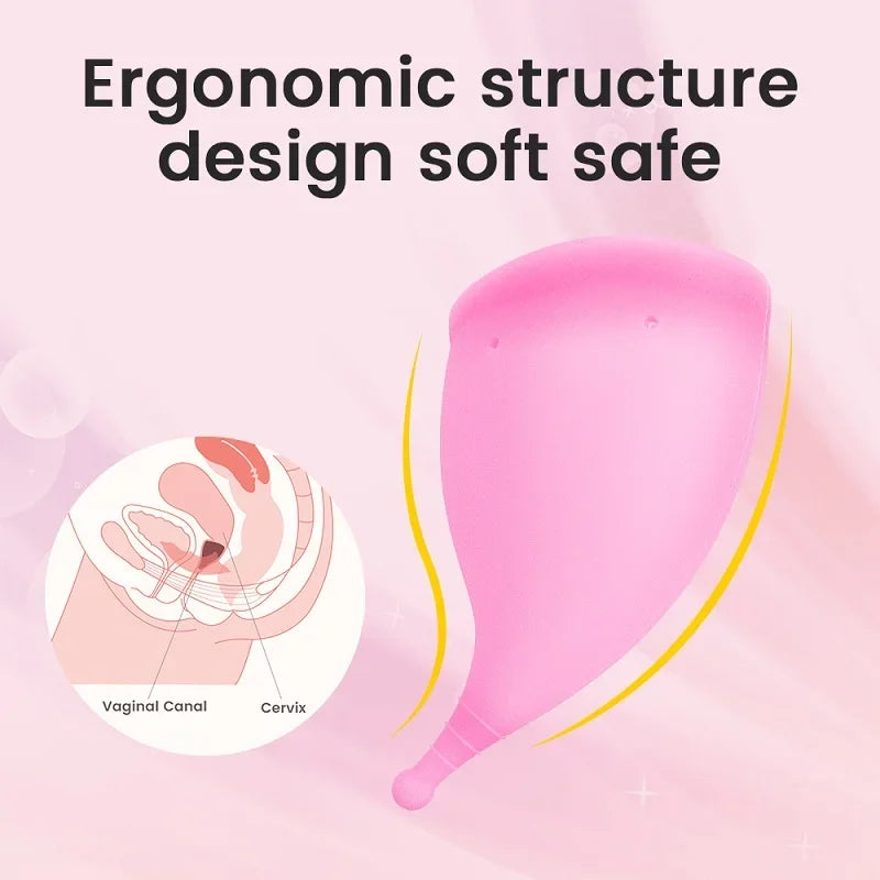 Reusable Menstrual Cup – Medical Grade Silicone Lady Cup Menstrual Cup PLUSH