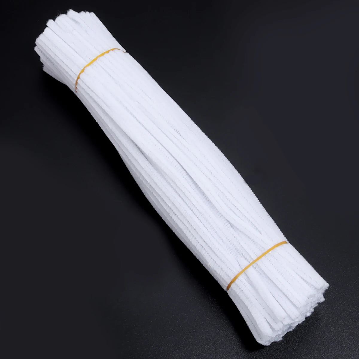 100pcs Chenille Pipe Cleaners – DIY Crafts & Jewelry Making Craft Wire Supplies PLUSH white 30cm