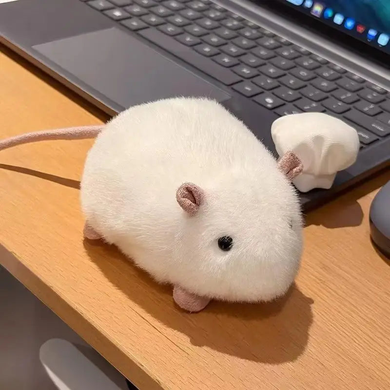 Fluffy Kawaii Hamster Plush Toy – Cute Soft Stuffed Animal Stuffed Plush Toy PLUSH White
