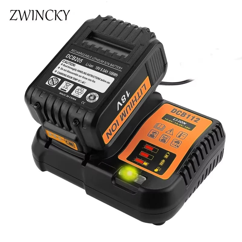 ZWINCKY DeWalt Li-Ion Battery Charger 10.8V–20V DCB112 Power Tool Charger PLUSH US Plug China Mainland