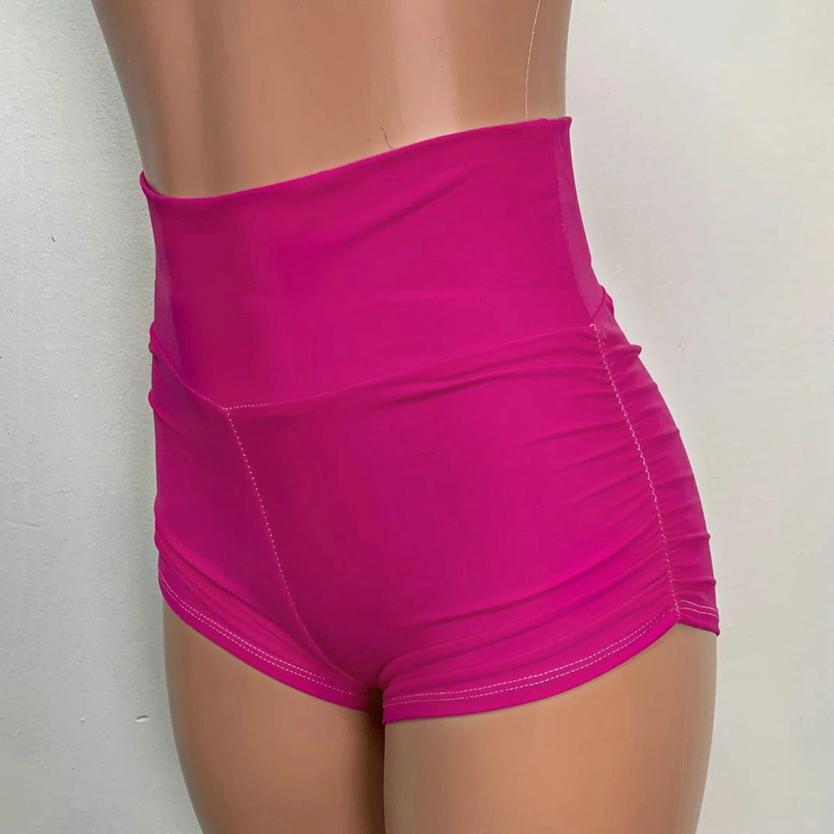 Women High Waist Compression Yoga Shorts – Butt Lift Biker Yoga Biker Shorts PLUSH RoseRedL