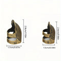 Retro Adjustable Thimble Finger Protectors for Hand Sewing – 2pcs Sewing Thimble PLUSH 2pcs S