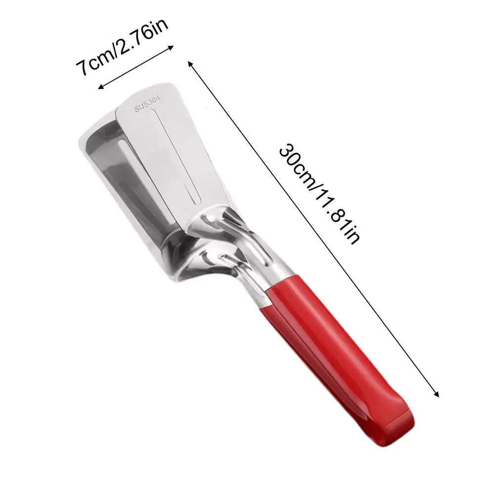 Stainless Steel Grill Clamp BBQ Tongs – 2-in-1 Spatula BBQ Grill Tongs PLUSH 30cm 1 L