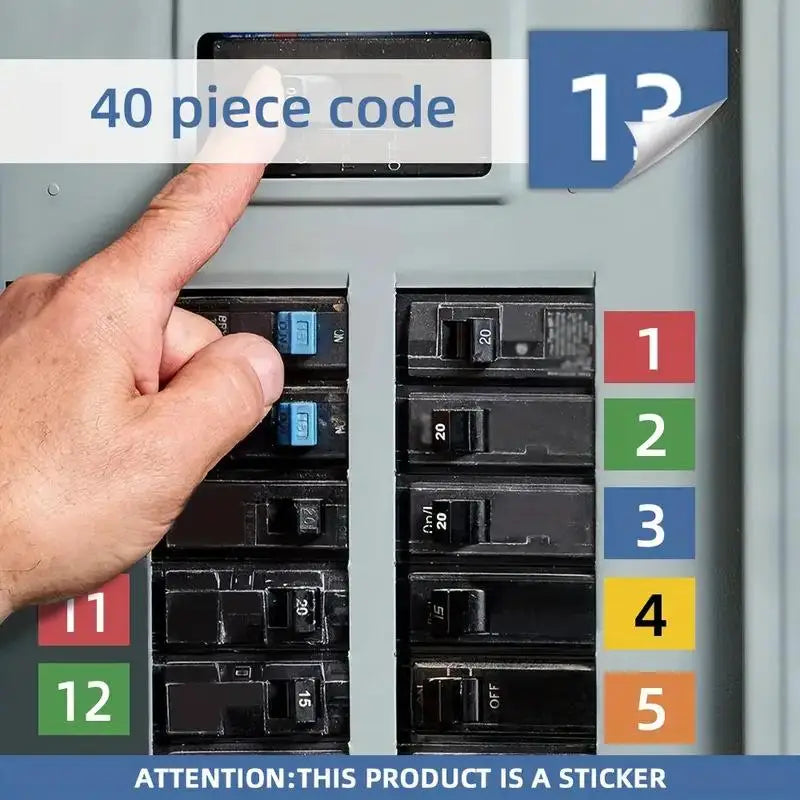 Waterproof Circuit Breaker Labels – Fuse Box Sticker Set Electrical Panel Labels PLUSH