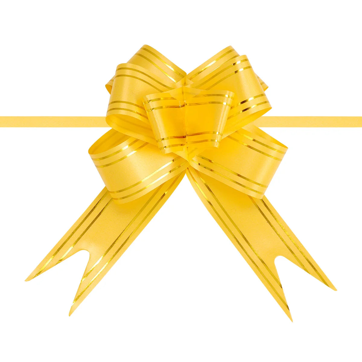 20pcs Pull Flower Bow Ribbons – Colorful Gift Wrap Decoration Gift Wrap Bows PLUSH Yellow