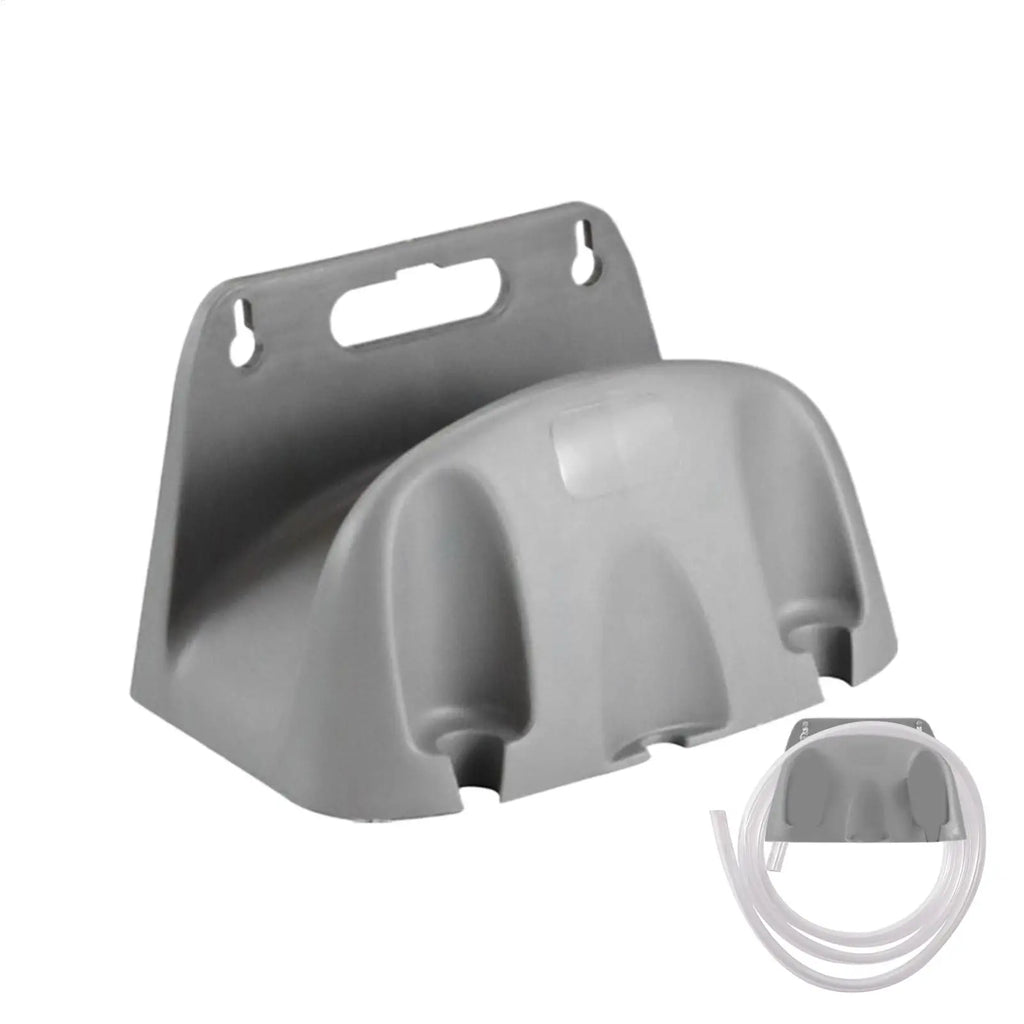 Wall Mount Garden Hose Holder Rack – Gray | No-Drill Hose Holder Rack PLUSH