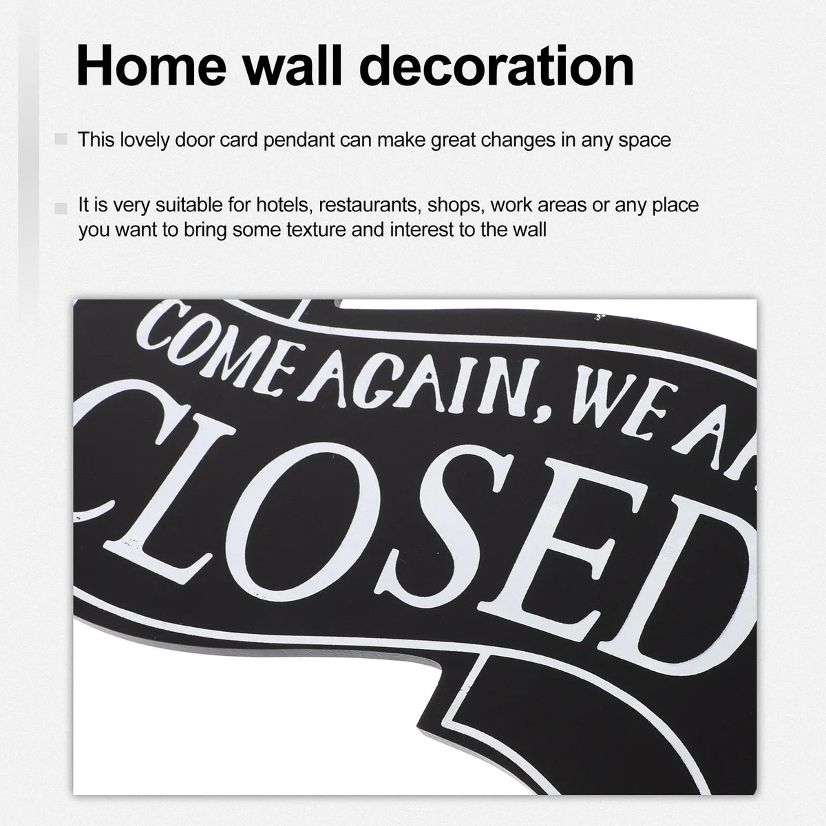 Rustic Wooden Double-Sided Open Closed Door Hanging Sign Door Hanging Sign PLUSH