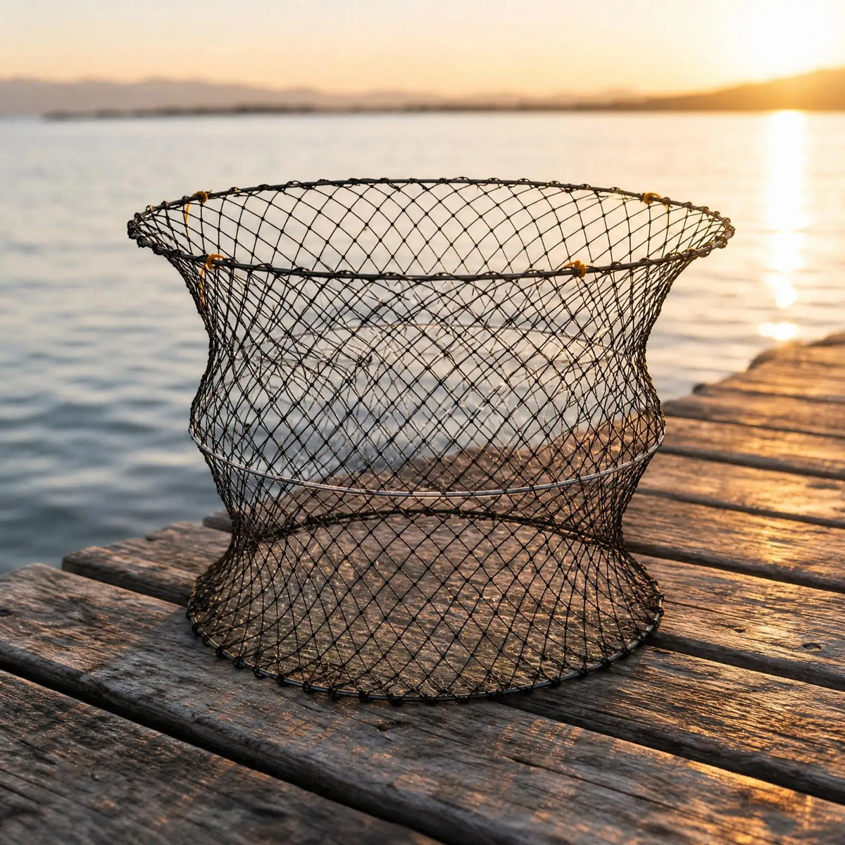 Portable Foldable Crab Trap – Stainless Steel Mesh Fishing Cage Crab Fishing Trap PLUSH