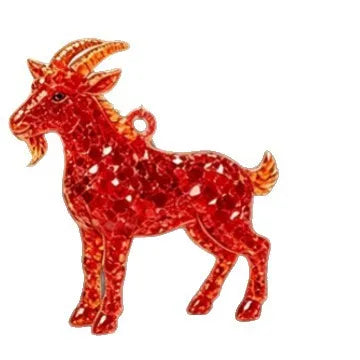 Zodiac Goat Acrylic Keychain – Double-Sided Cartoon Charm Acrylic Keychain PLUSH