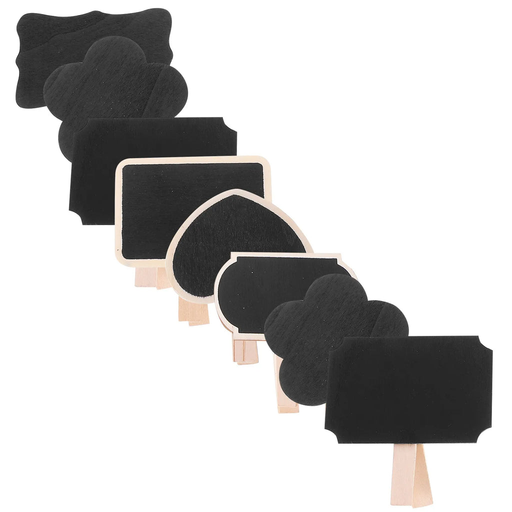 30pcs Mini Wooden Chalkboard Signs with Clips – Food Labels Chalkboard Clip Signs PLUSH