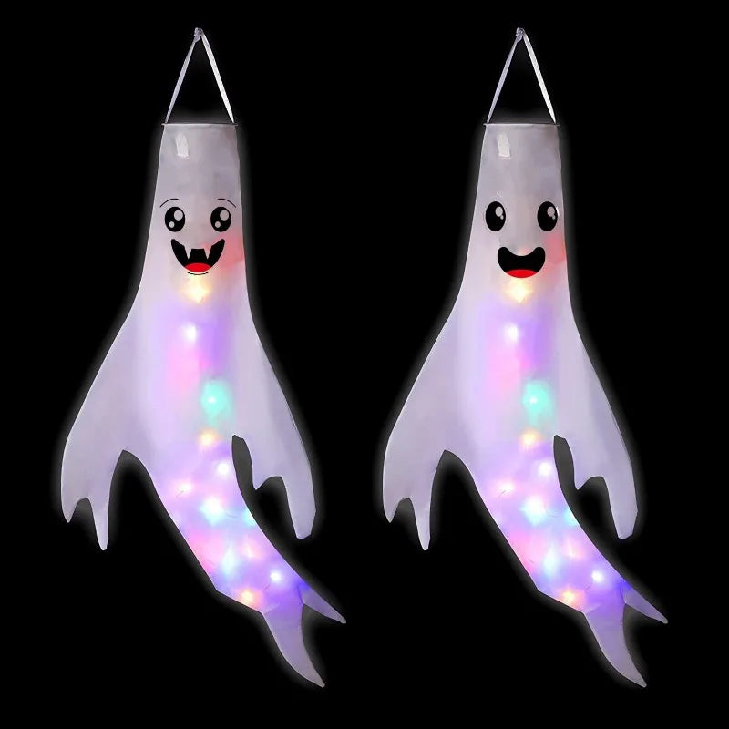 Halloween LED Ghost Hanging Pendant Decoration – Glowing Props Halloween Hanging Decoration PLUSH