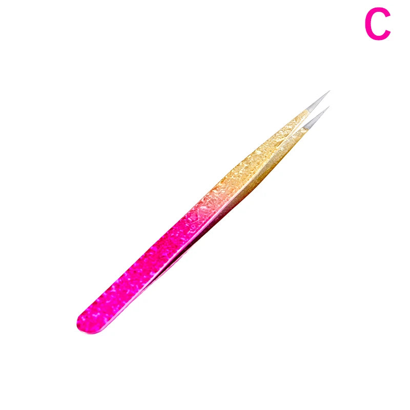 Gradient Stainless Steel Lash Extension Tweezers – Precision Lash Extension Tweezers PLUSH C