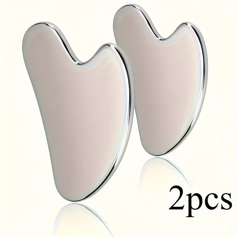 Stainless Steel Facial Gua Sha Tool – Ergonomic Skin Care Facial Gua Sha Tool PLUSH