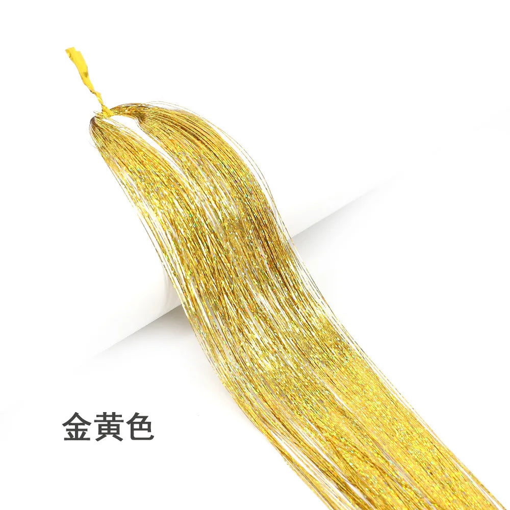 Hair Tinsel Kit – Glitter Rainbow Sparkle Extensions 94cm Hair Tinsel Extensions PLUSH 2