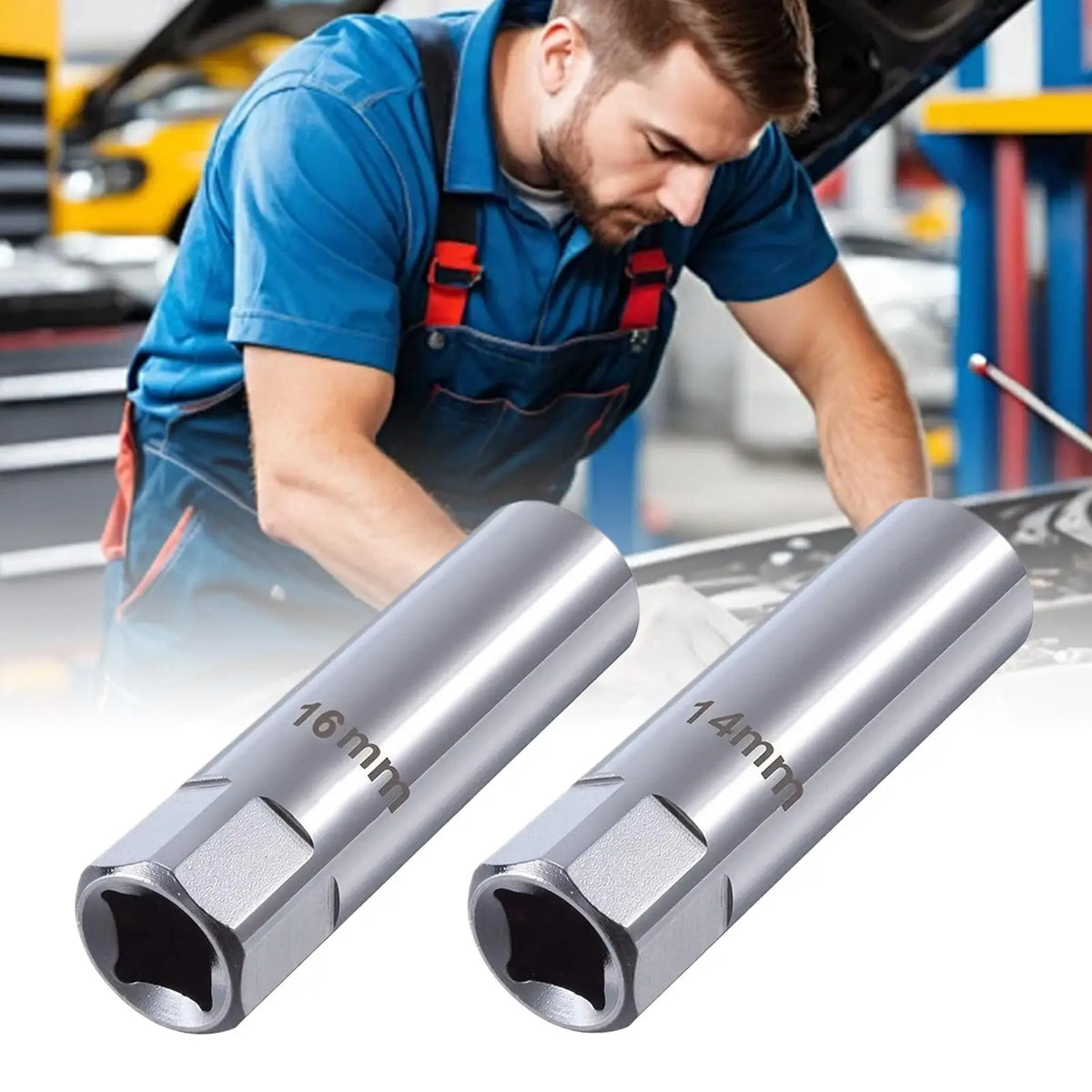 14mm 16mm Spark Plug Socket Wrench Set | Auto Engine Tool Spark Plug Socket Set PLUSH
