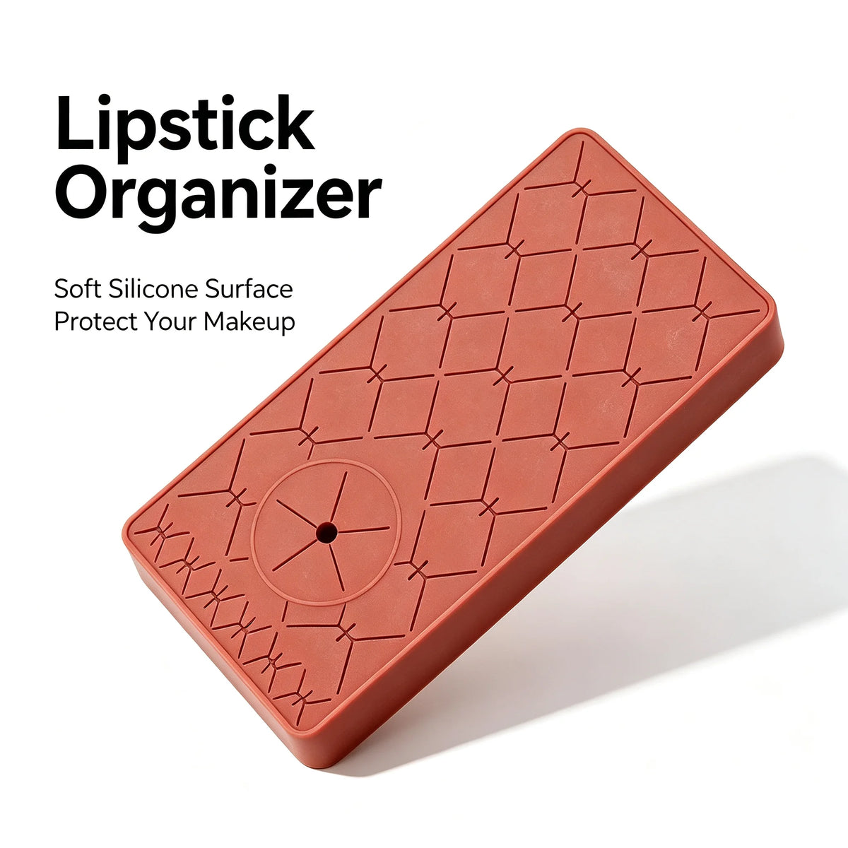 Silicone Lipstick Organizer – 23-Slot Makeup Storage Holder Makeup Organizer PLUSH