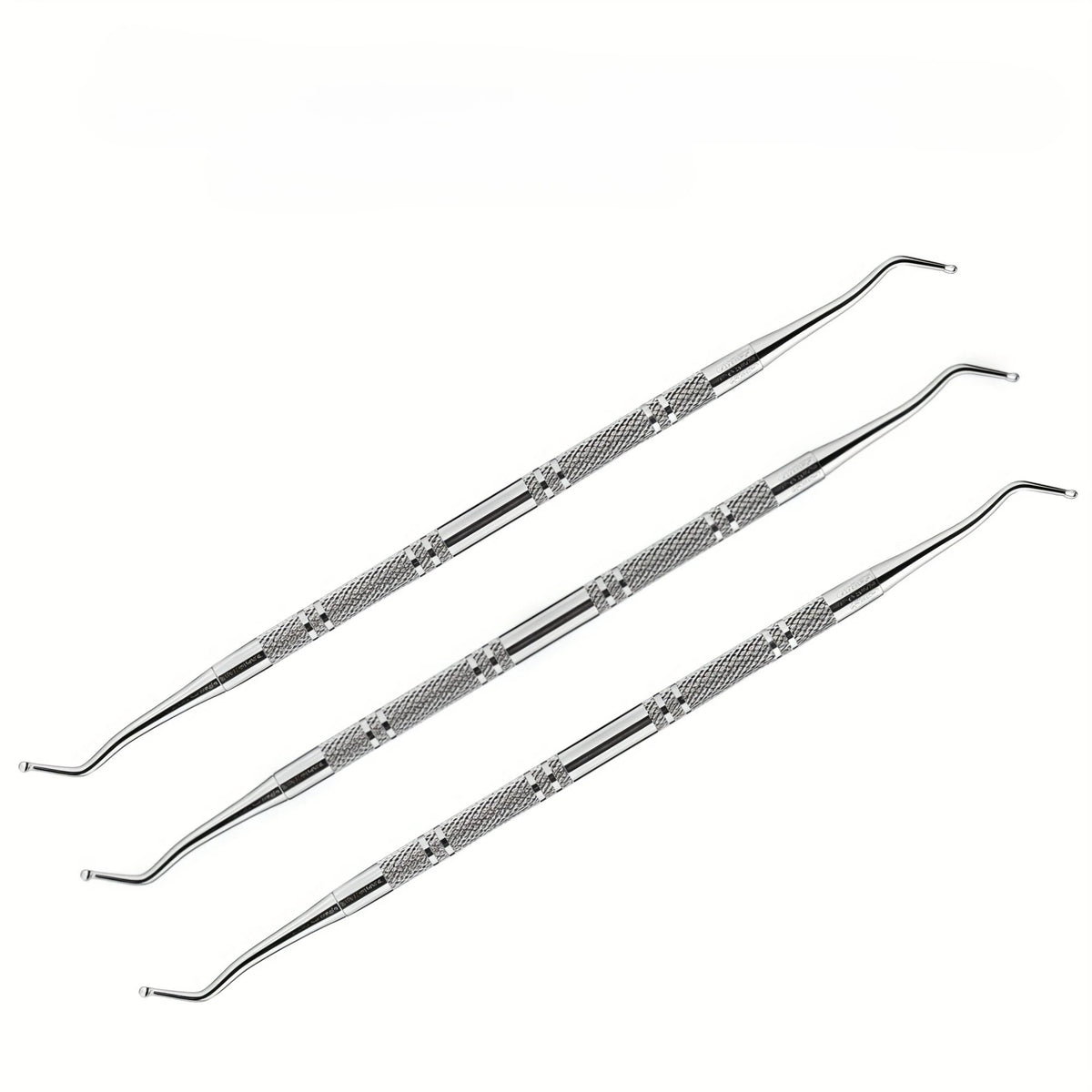 3pcs Stainless Steel Toenail Care Hook Lifter & File Set Nail Care Tool Set PLUSH 3 PCS