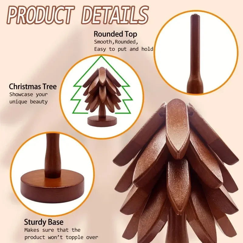 Foldable Bamboo Tree Table Mat – Eco Heat-Resistant Placemat Bamboo Table Mat PLUSH