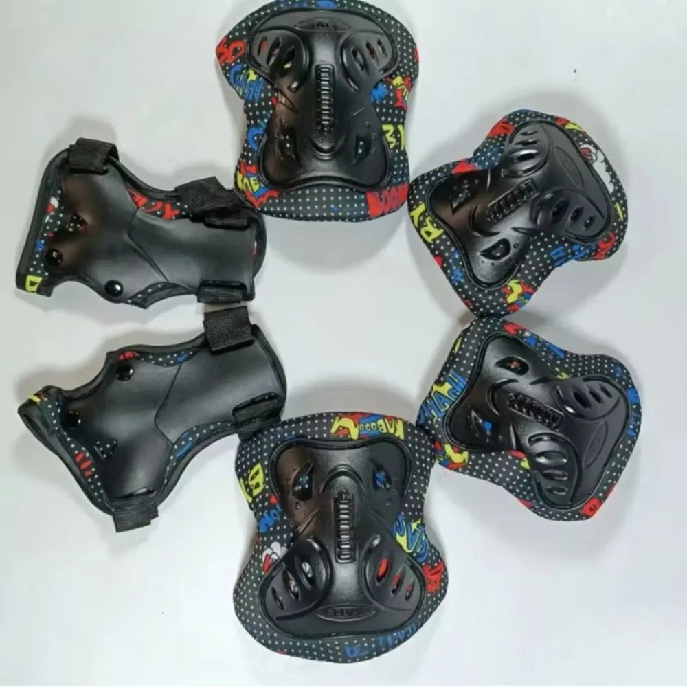 Kids 6-in-1 Protective Gear Set – Knee, Elbow & Wrist Guards Kids Protective Gear PLUSH
