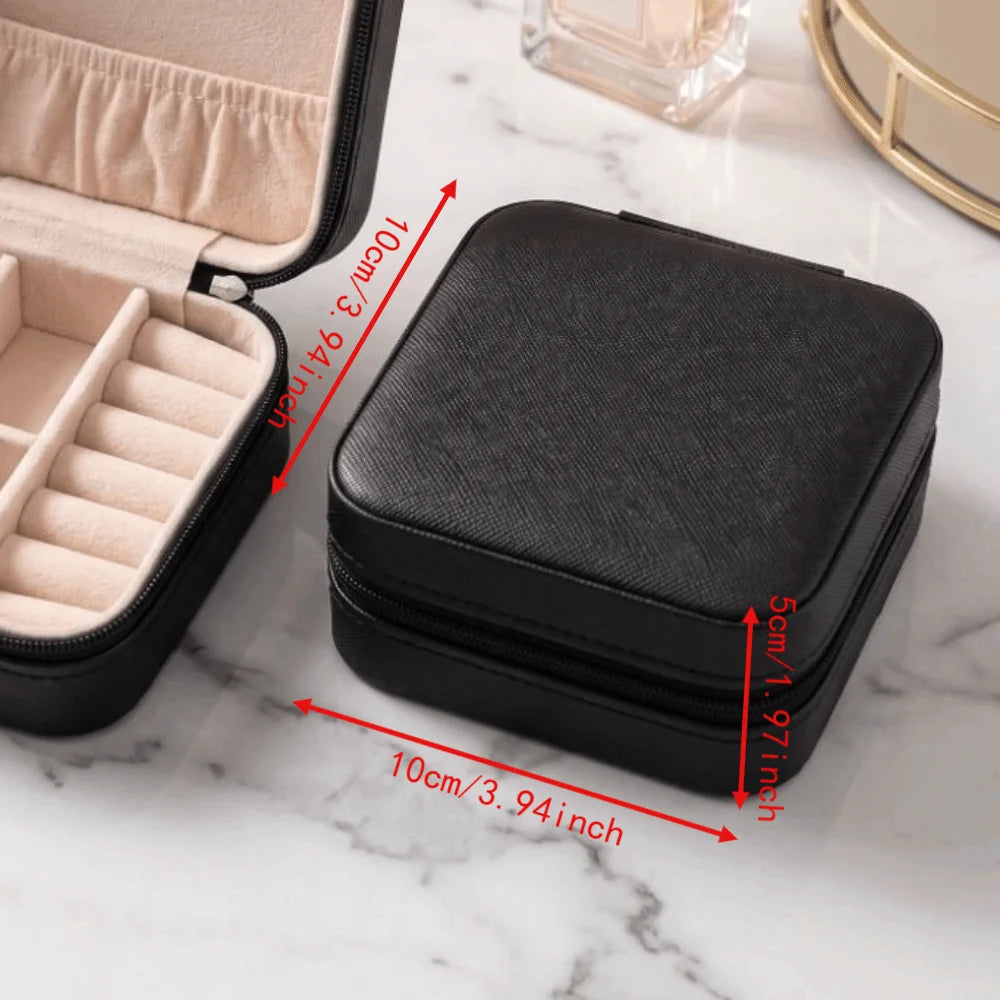 Retro Square PU Leather Jewelry Organizer Box | Stackable Jewelry Organizer Box PLUSH