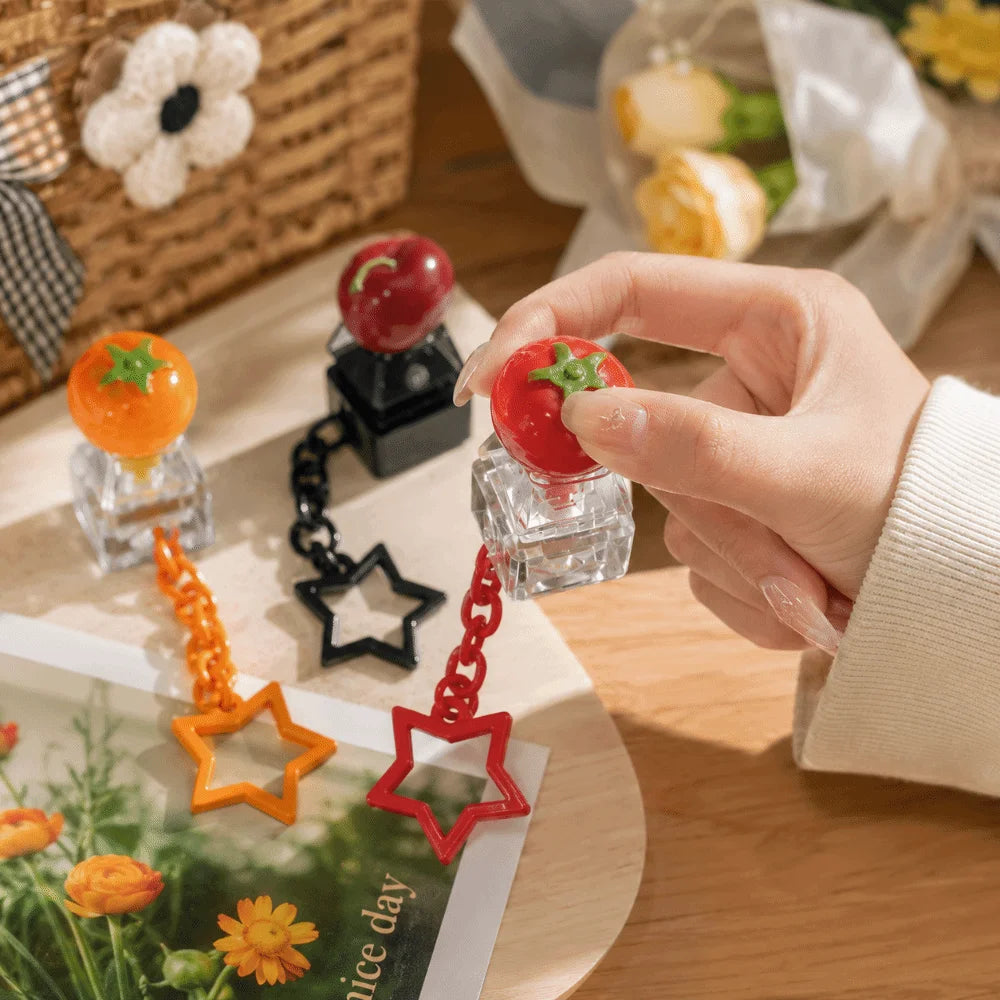 Fruit Fidget Keycap Keychain | Soft Glow Silent Press Fidget Keychain PLUSH