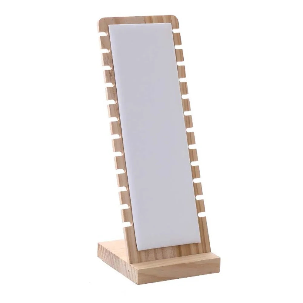 Wooden Jewelry Display Stand – Necklace & Bracelet Organizer Jewelry Display Stand PLUSH White