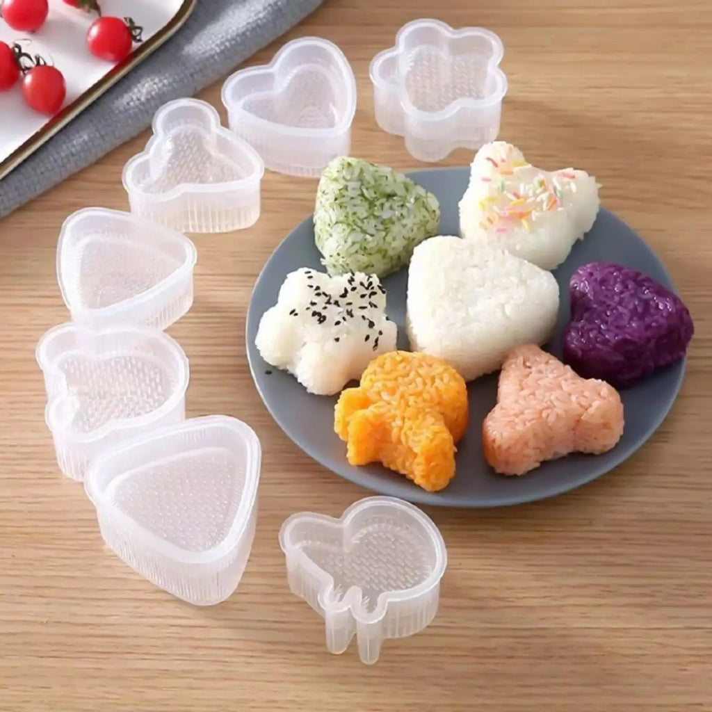 8-Piece Sushi Mold Set – Onigiri Rice Ball Press Maker Sushi Mold Set PLUSH
