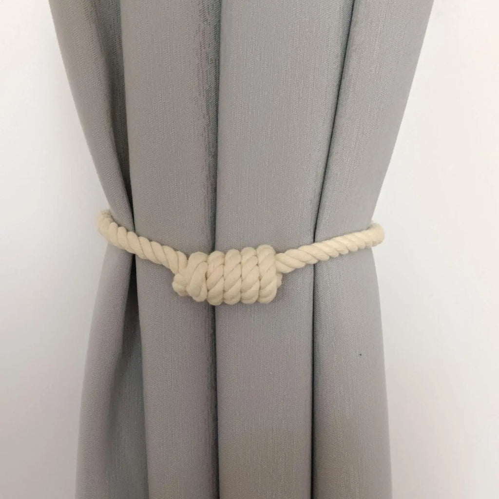 Magnetic Curtain Tiebacks 2 Pack – Rope Holdbacks for Drapes Curtain Tiebacks PLUSH