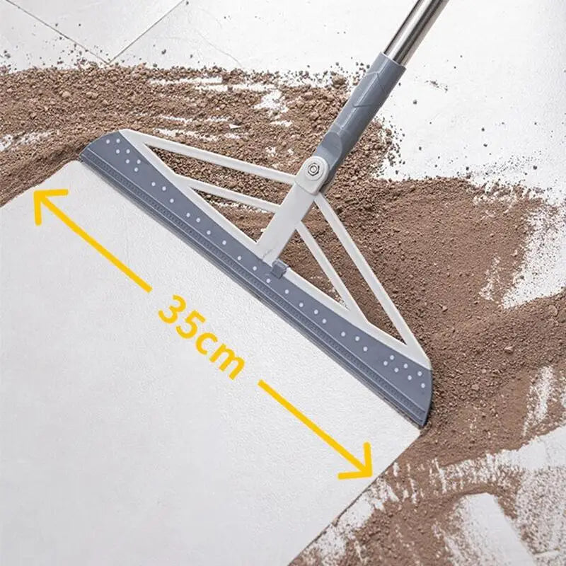 180° Rotatable Rubber Broom & Floor Squeegee – PEISI Rubber Floor Broom PLUSH