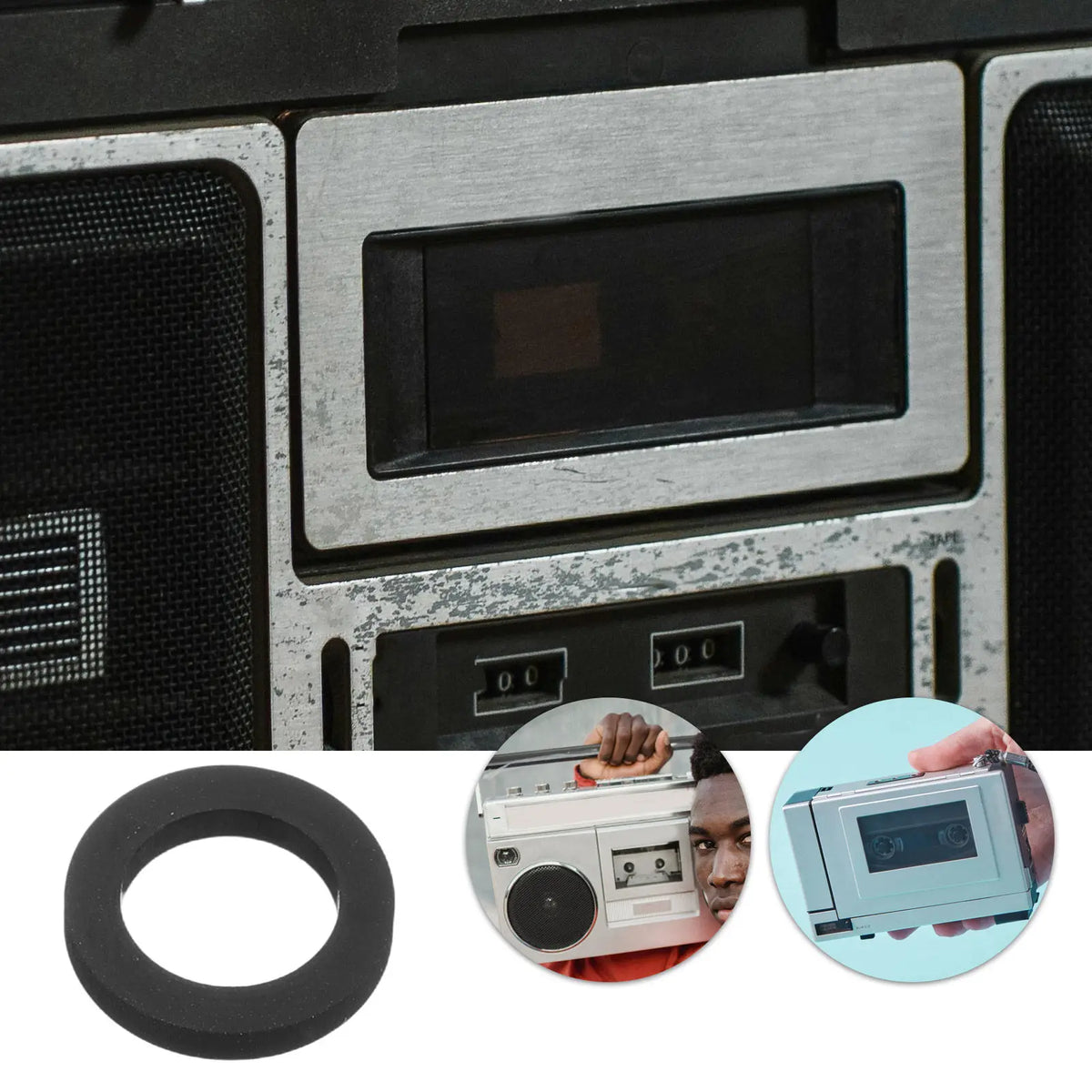 3pcs Rubber Drive Belts for Cassette Tape Deck & Recorder Tape Deck Drive Belt PLUSH