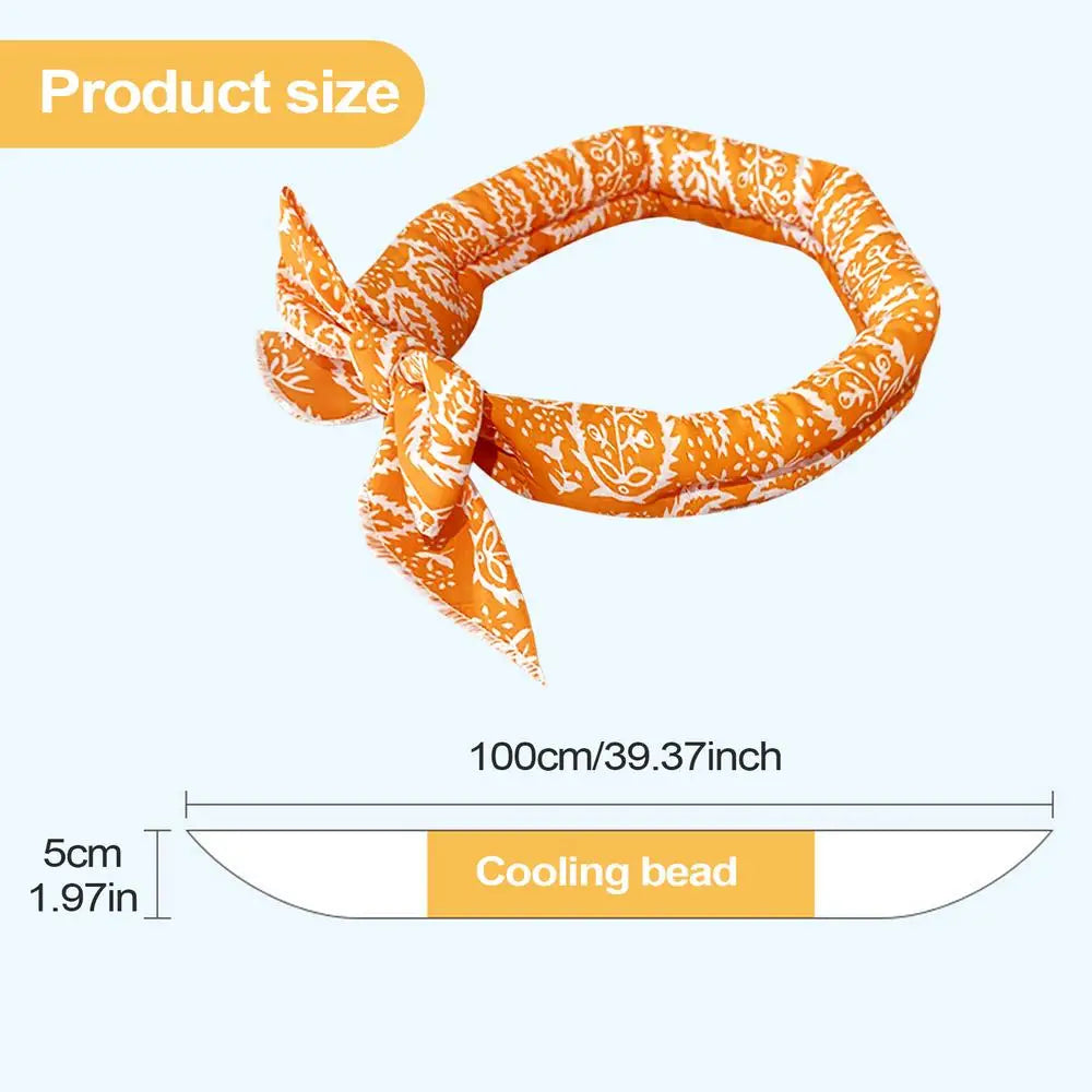 Pet Cooling Bandana Scarf for Dogs & Cats – Reusable Pet Cooling Bandana PLUSH Yellow