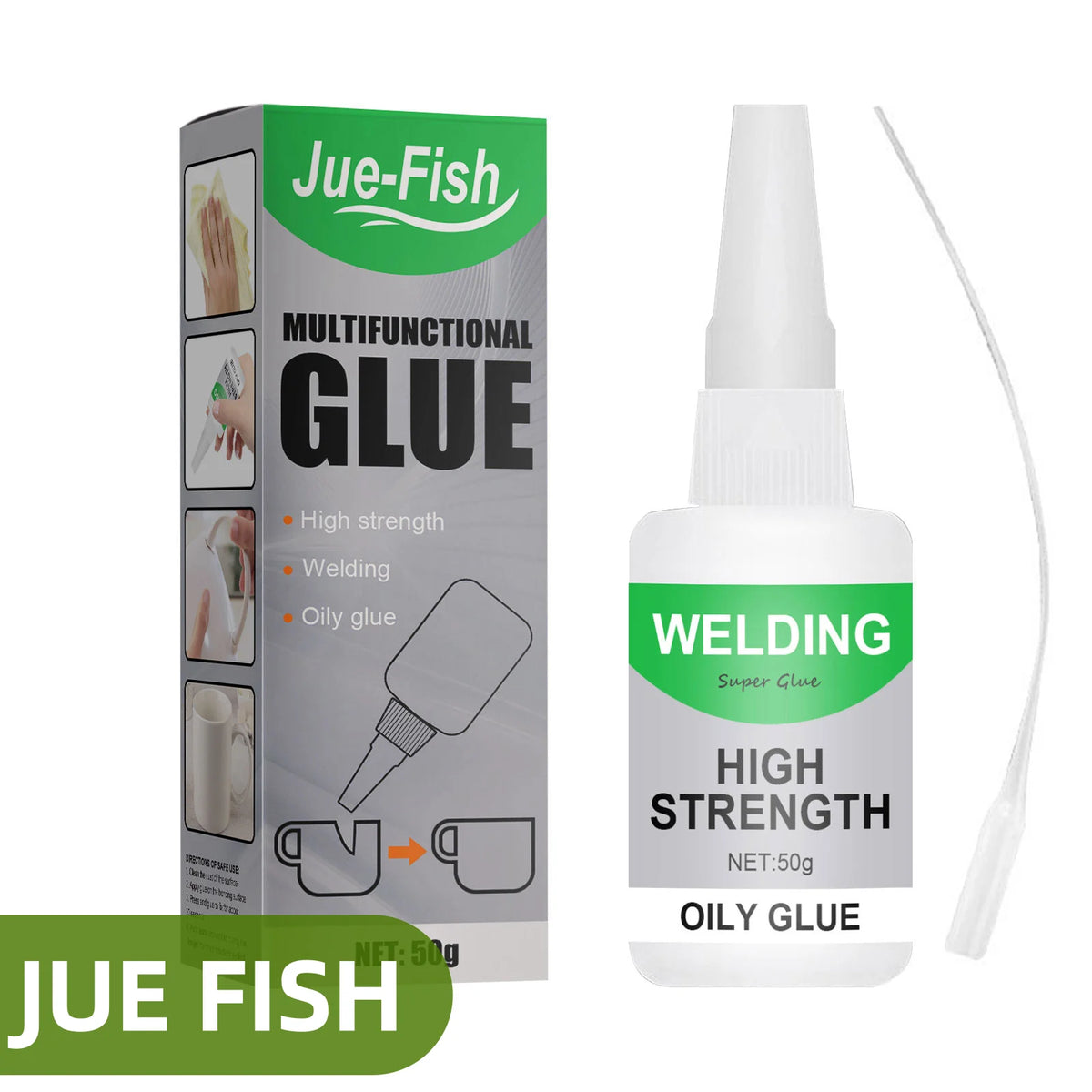Jue-Fish Super Strong Universal Waterproof Adhesive Glue 50g Multipurpose Adhesive PLUSH 50g boxed