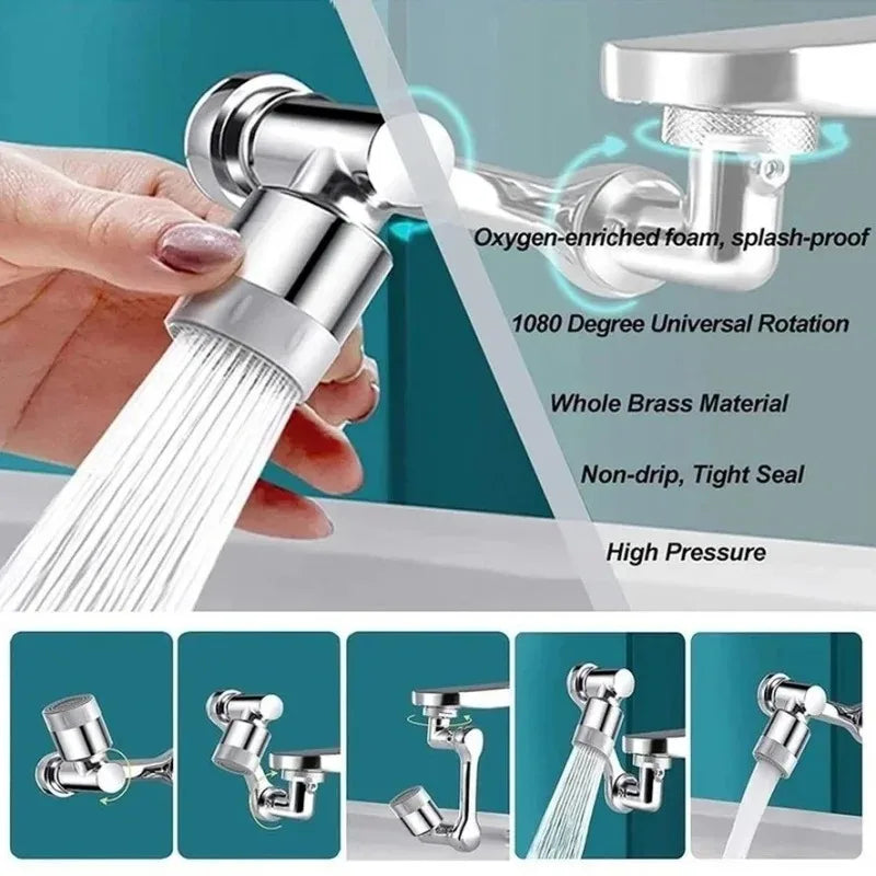 1080° Swivel Faucet Aerator Extender – Kitchen & Bathroom Faucet Aerator Extender PLUSH