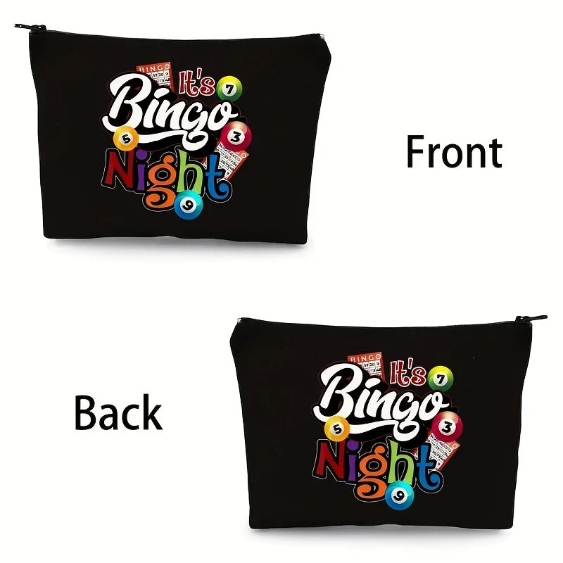 Bingo Night Makeup Bag – Zipper Pouch & Travel Organizer Makeup Zipper Pouch PLUSH
